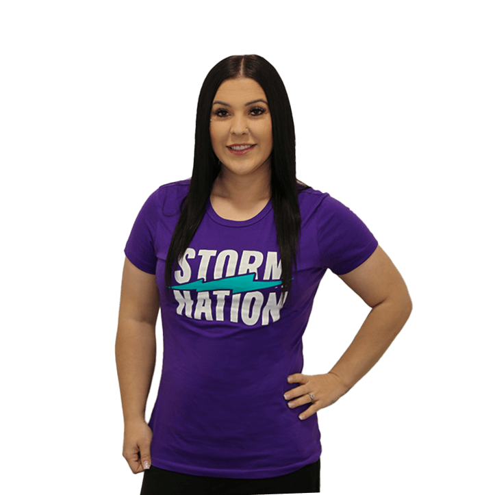 STORM NATION WOMENS TEE PURPLE